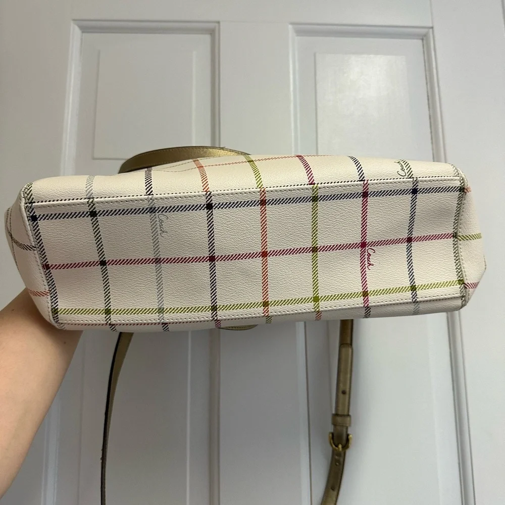 Coach Peyton Tattersall Tote Bag - Picture 10 of 11
